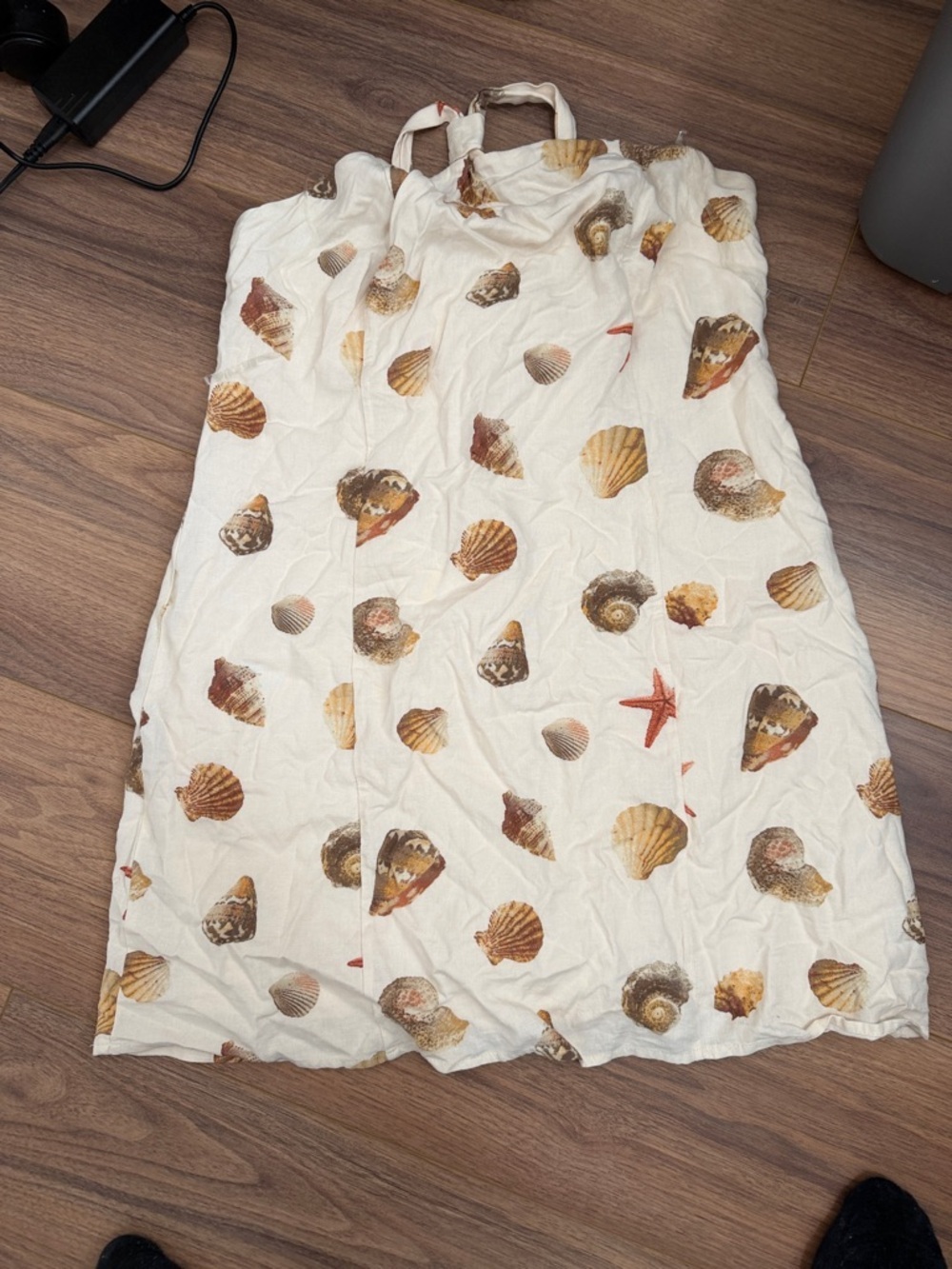 wild fable Cream Seashell Print A-Line Skirt